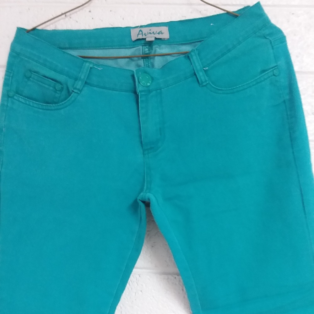 Teal/Aqua Jean Pants